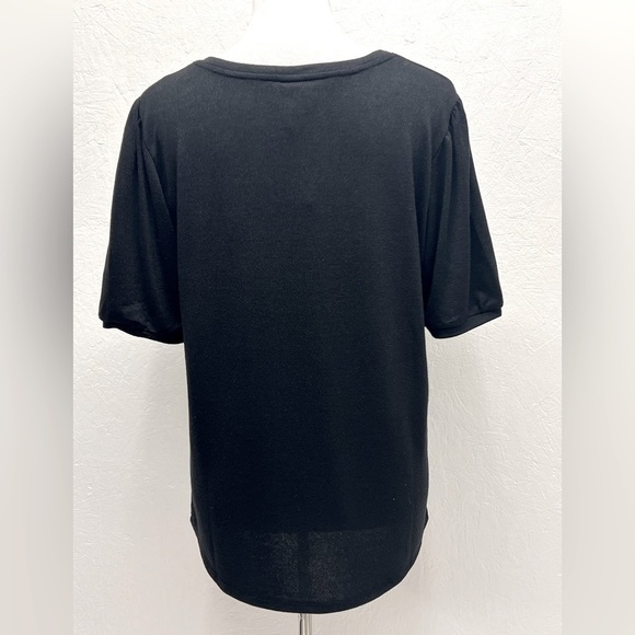 Mod Ref - Women's Short Sleeve Sweater V-Neck Black - XL - Picture 3 of 13